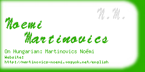 noemi martinovics business card